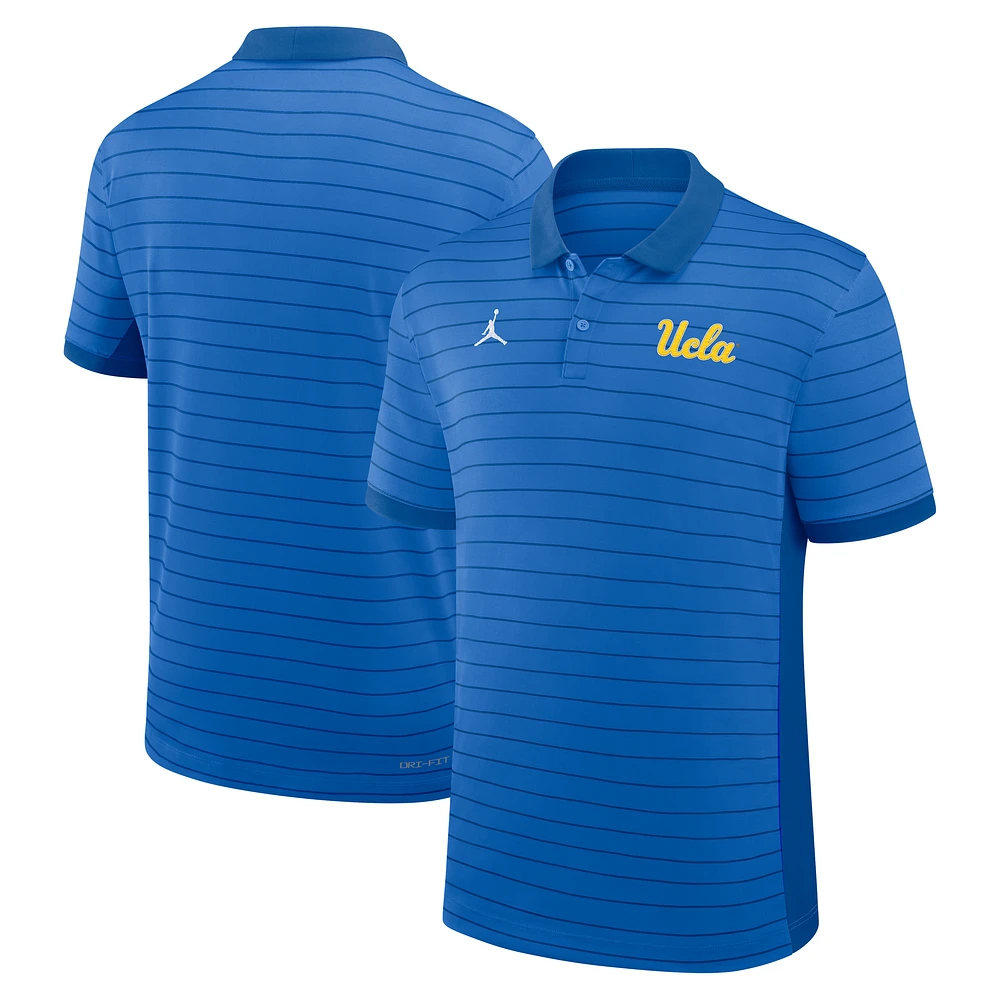 Men's Jordan Brand Blue UCLA Bruins 2025 Early Season Coaches Sideline Victory Stripe Dri-FIT Polo