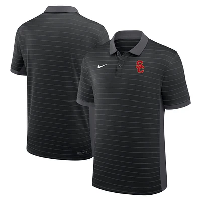 Men's Nike Black USC Trojans 2025 Early Season Coaches Sideline Victory Stripe Performance Polo