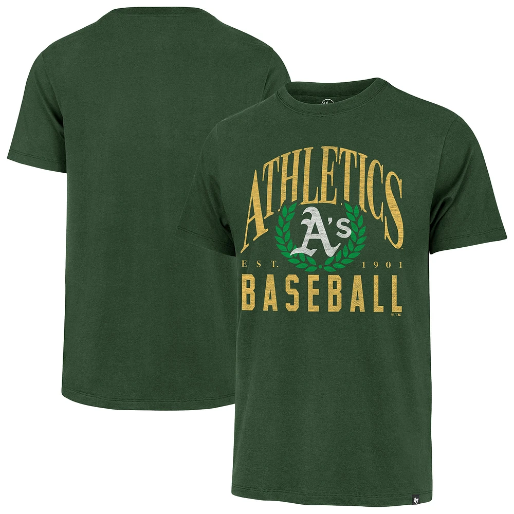 Men's '47 Green Athletics Pitchout Franklin T-Shirt