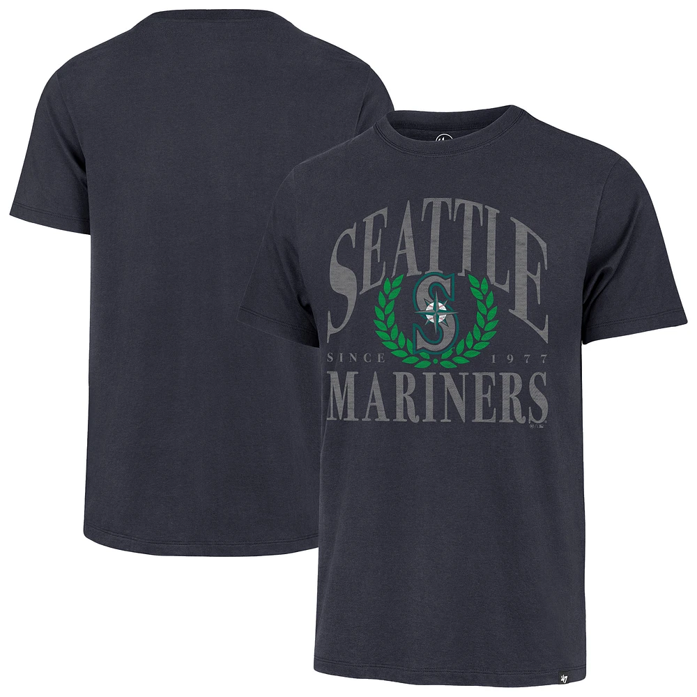 Men's '47 Navy Seattle Mariners Pitchout Franklin T-Shirt