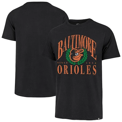 Men's '47 Black Baltimore Orioles Pitchout Franklin T-Shirt