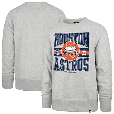 Men's '47 Gray Houston Astros Letters Headline Pullover Sweatshirt