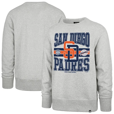 Men's '47 Gray San Diego Padres Letters Headline Pullover Sweatshirt