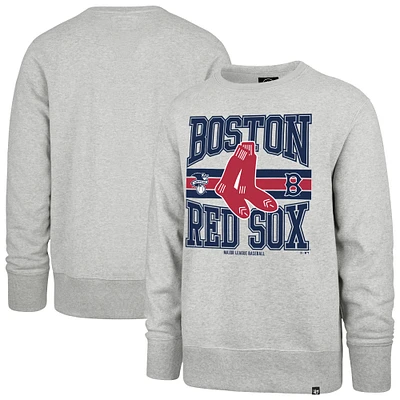 Men's '47 Gray Boston Red Sox Letters Headline Pullover Sweatshirt