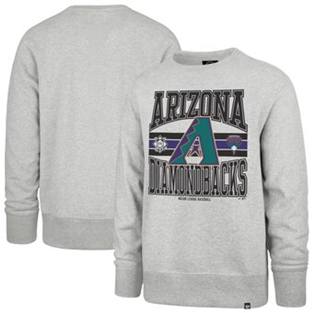Men's '47 Gray Arizona Diamondbacks Letters Headline Pullover Sweatshirt