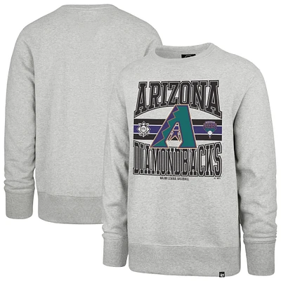Men's '47 Gray Arizona Diamondbacks Letters Headline Pullover Sweatshirt