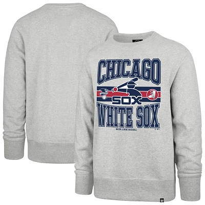 Men's '47 Gray Chicago White Sox Letters Headline Pullover Sweatshirt