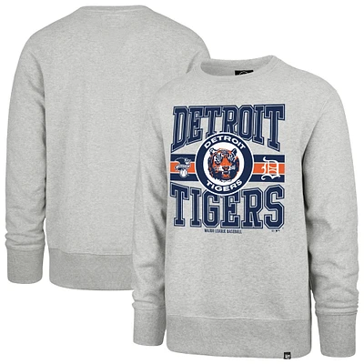 Men's '47 Gray Detroit Tigers Letters Headline Pullover Sweatshirt