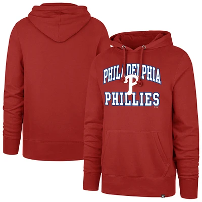 Men's '47 Red Philadelphia Phillies Velocity Headline Pullover Hoodie