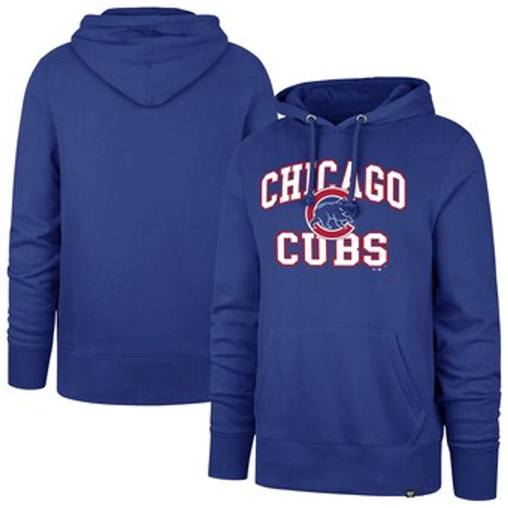 Men's '47 Royal Chicago Cubs Velocity Headline Pullover Hoodie