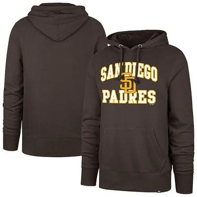 Men's '47 Brown San Diego Padres Velocity Headline Pullover Hoodie
