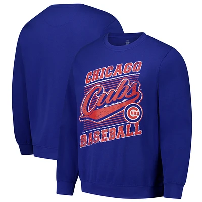 Men's Stitches Royal Chicago Cubs Lightweight Crew Sweatshirt
