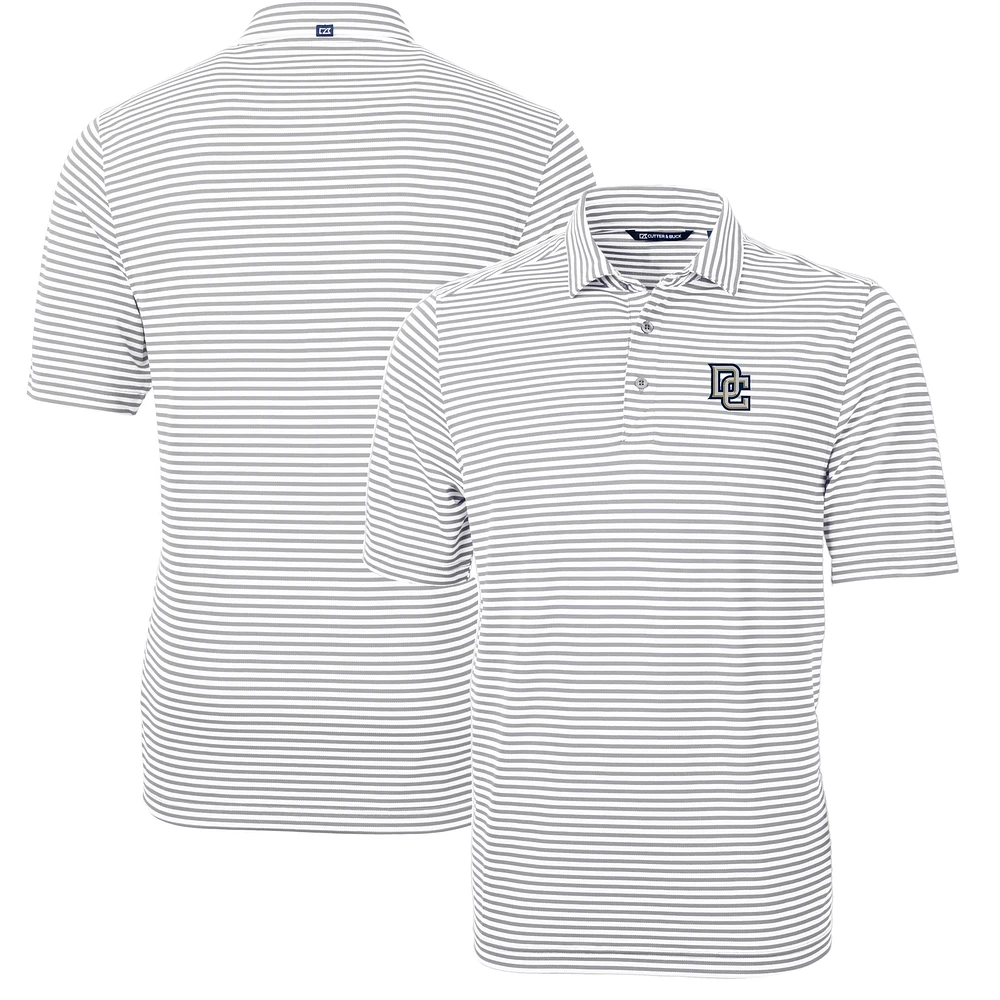 Men's Cutter & Buck Washington Nationals Big Tall Cooperstown Collection Virtue Eco Pique Stripe Recycled Polo