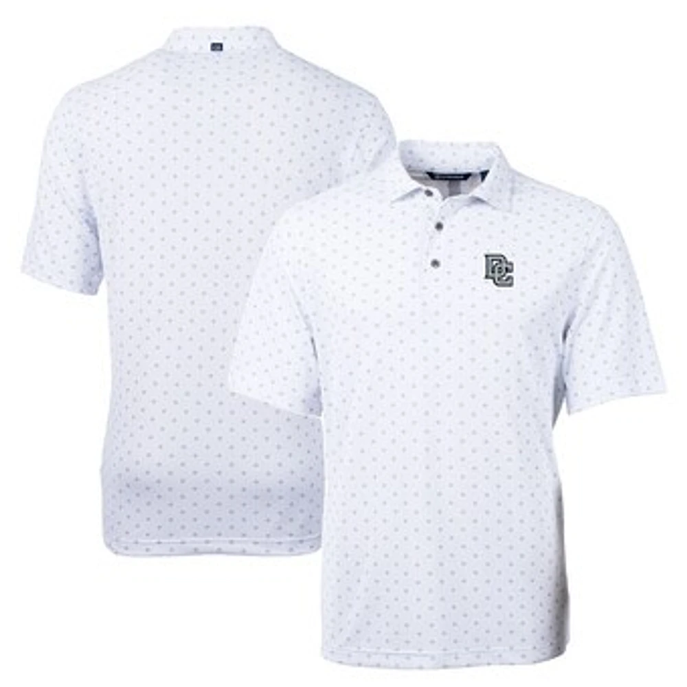 Men's Cutter & Buck White Washington Nationals Big Tall Cooperstown Collection Virtue Eco Pique Tile Print Recycled Polo