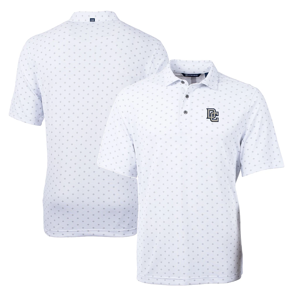 Men's Cutter & Buck White Washington Nationals Big Tall Cooperstown Collection Virtue Eco Pique Tile Print Recycled Polo