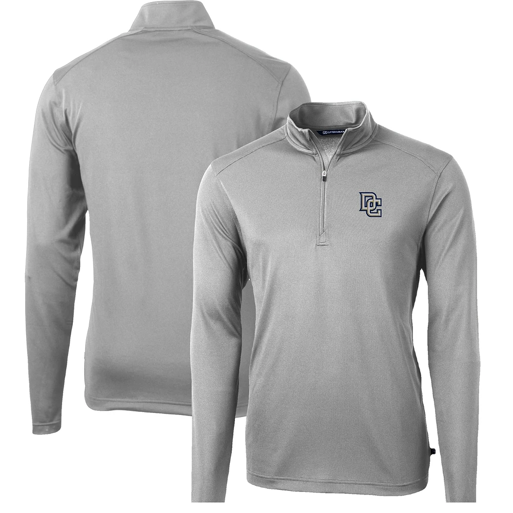 Men's Cutter & Buck Washington Nationals Cooperstown Collection Big Tall Virtue Eco Pique Recycled Quarter-Zip Top