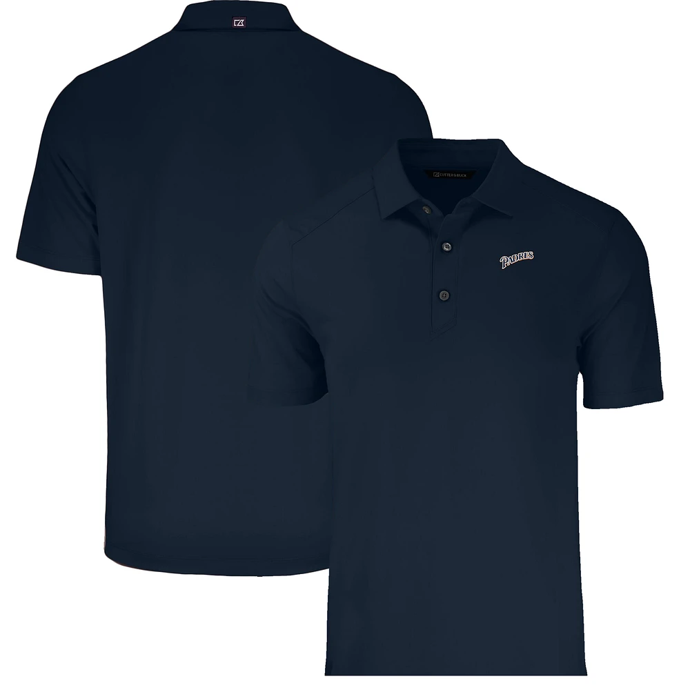 Men's Cutter & Buck Navy San Diego Padres Big Tall Cooperstown Collection Forge Eco Stretch Recycled Polo