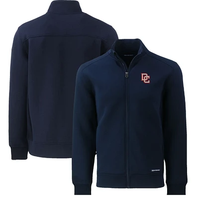 Men's Cutter & Buck Navy Washington Nationals Big Tall Cooperstown Collection Roam Eco Recycled Full-Zip Jacket