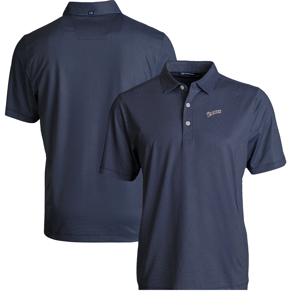 Men's Cutter & Buck Navy San Diego Padres Big Tall Cooperstown Collection Pike Eco Symmetry Print Stretch Recycled Polo