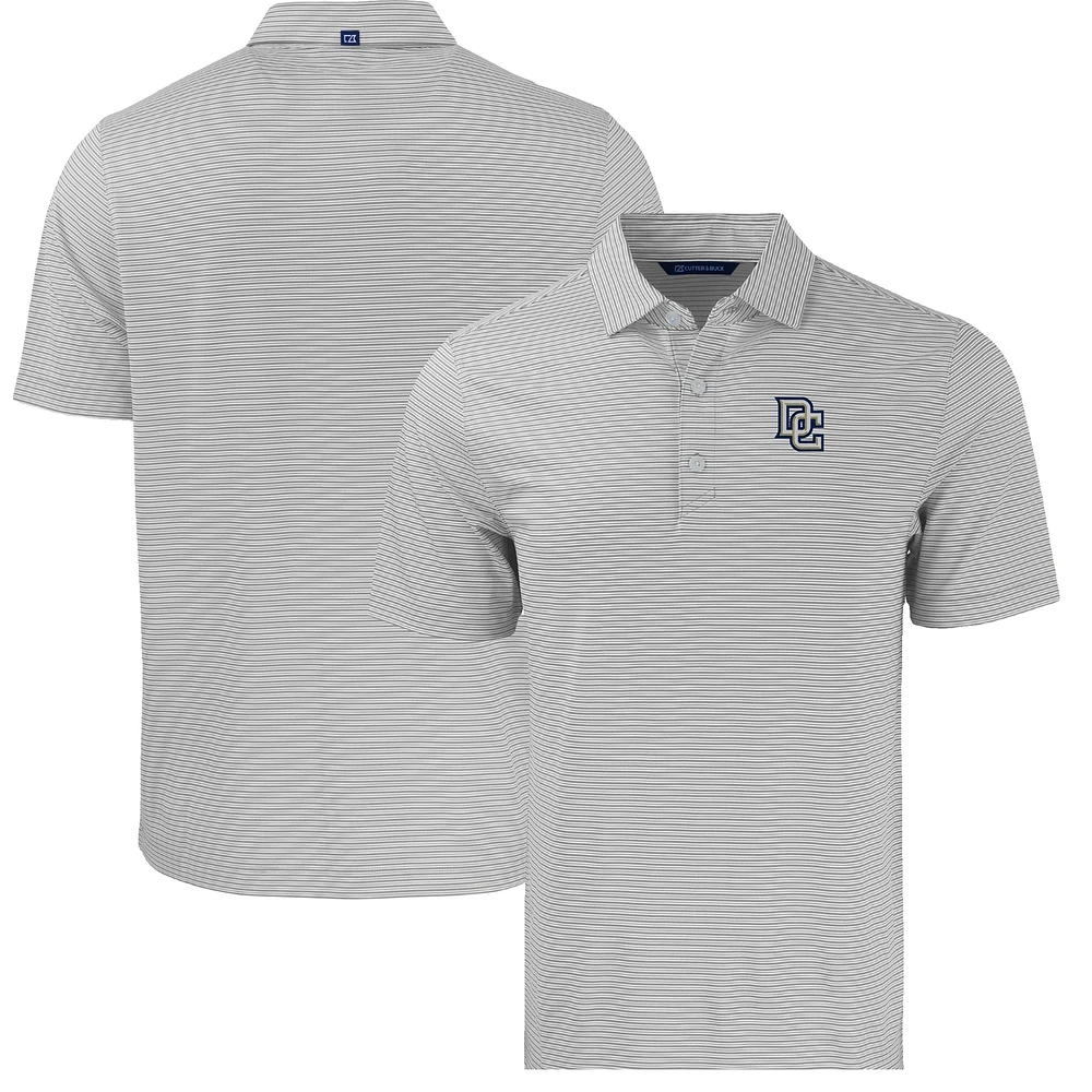 Men's Cutter & Buck Gray Washington Nationals Big Tall Cooperstown Collection Forge Eco Double Stripe Stretch Recycled Polo