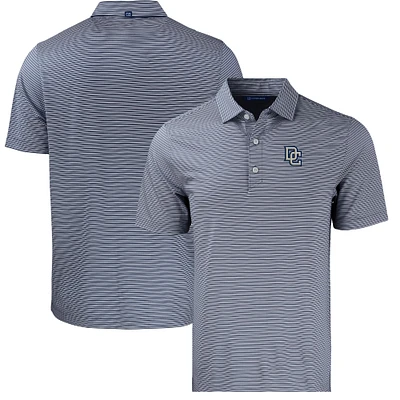 Men's Cutter & Buck Navy Washington Nationals Big Tall Cooperstown Collection Forge Eco Double Stripe Stretch Recycled Polo