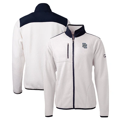 Men's Cutter & Buck Oatmeal Washington Nationals Big Tall Cooperstown Collection Americana Cascade Eco Fleece Full-Zip Jacket