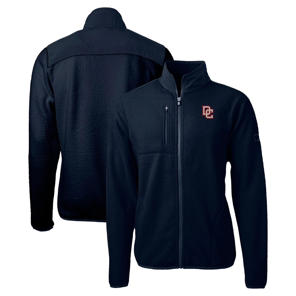 Men's Cutter & Buck Navy Washington Nationals Big Tall Cooperstown Collection Americana Cascade Eco Fleece Full-Zip Jacket