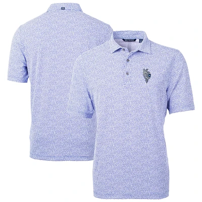Men's Cutter & Buck Royal Kansas City Royals Connect Virtue Eco Pique Botanical Print Recycled Polo
