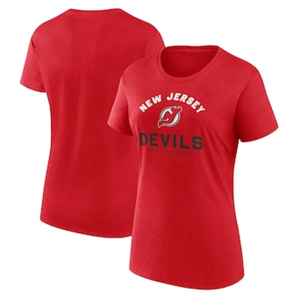 Women's Logo Athletic Red New Jersey Devils Unrivaled T-Shirt