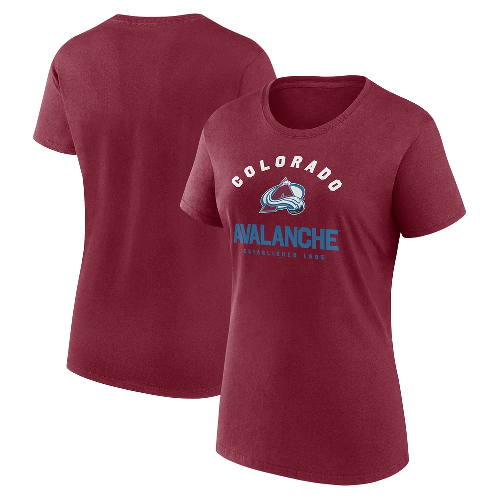 Women's Logo Athletic Burgundy Colorado Avalanche Unrivaled T-Shirt