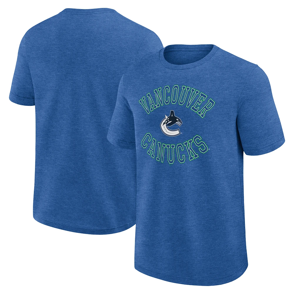 Men's Logo Athletic Heather Blue Vancouver Canucks Success T-Shirt