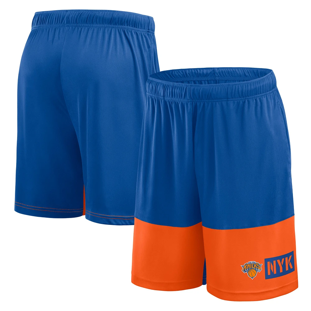 Men's Logo Athletic Blue New York Knicks Best of the Best Shorts