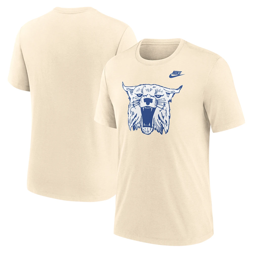 Men's Nike Natural Kentucky Wildcats Vault Logo Tri-Blend T-Shirt