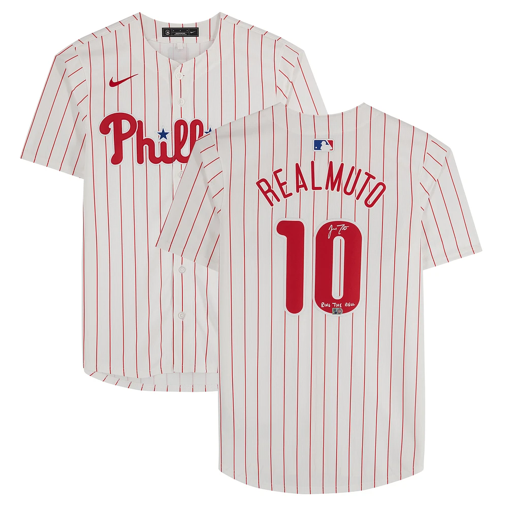 J.T. Realmuto Philadelphia Phillies Autographed White Nike Limited Jersey with "Ring the Bell" Inscription