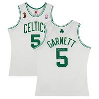 Kevin Garnett Boston Celtics Autographed Mitchell & Ness White 2007-08 Authentic Jersey with "HOF 20" Inscription