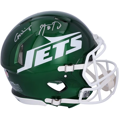 Aaron Rodgers & Garrett Wilson New York Jets Autographed 2024 Riddell Speed Authentic Helmet