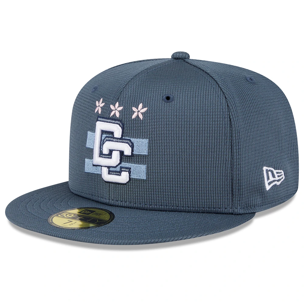 Men's New Era Blue Washington Nationals 2025 City Connect Batting Practice 59FIFTY Fitted Hat