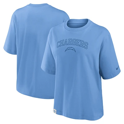 Women's Nike Powder Blue Los Angeles Chargers Glory Arch Boxy T-Shirt