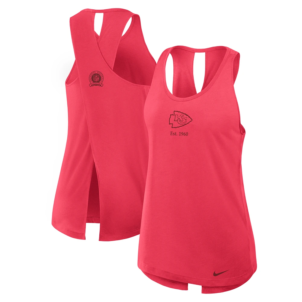 Women's Nike Red Kansas City Chiefs Glory Crisscross Performance Tank Top