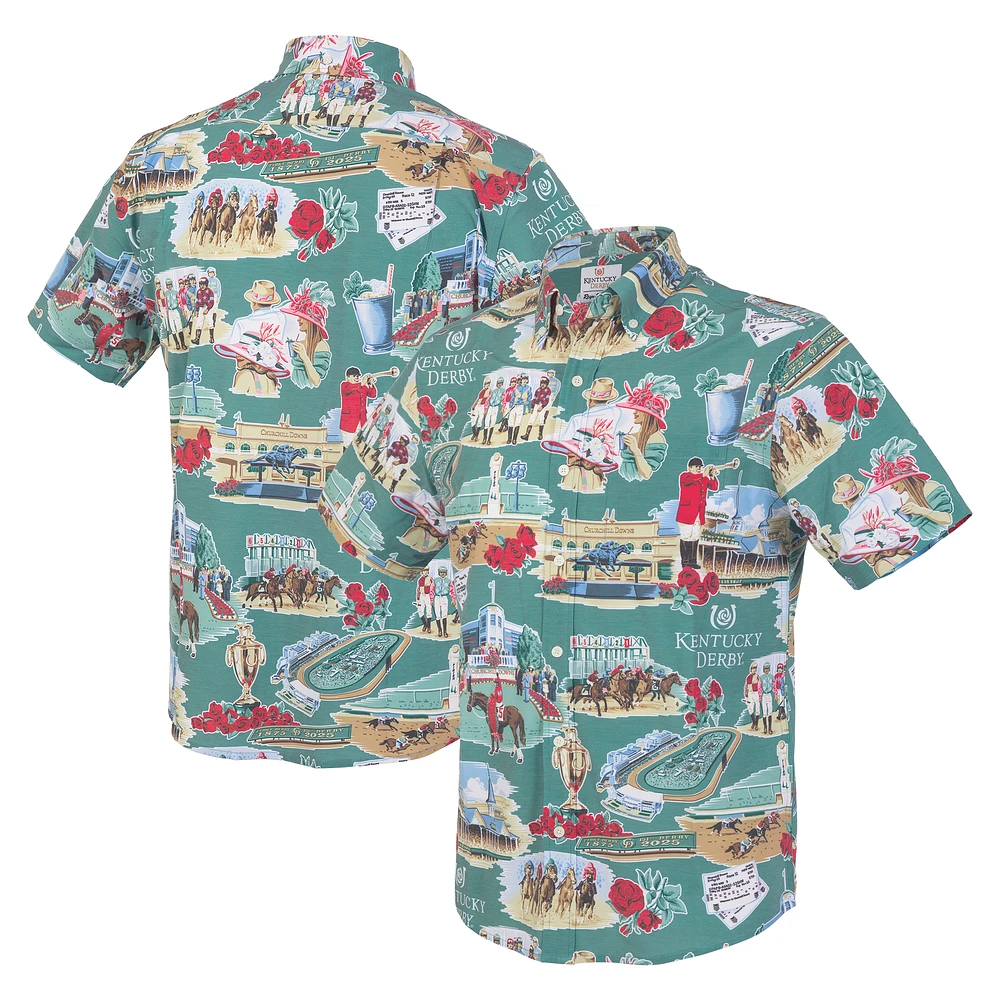 Men's Reyn Spooner Green Kentucky Derby Button-Up Shirt