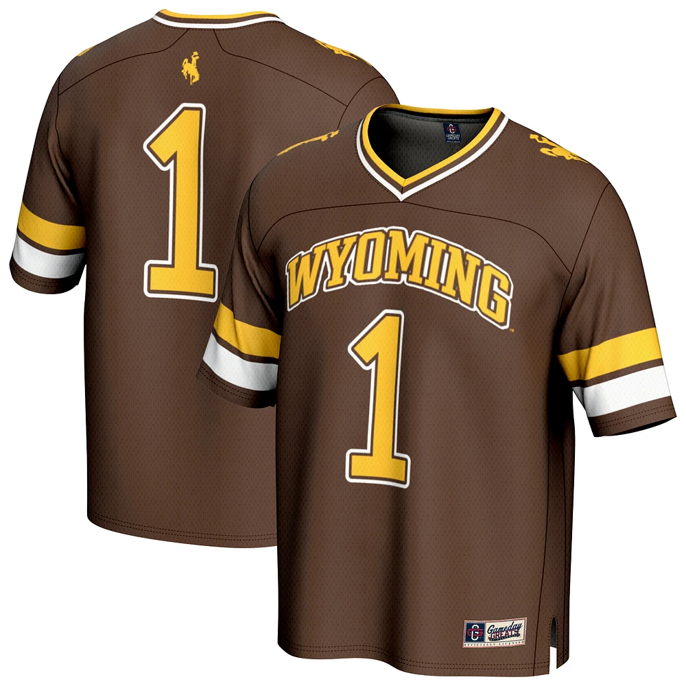 Unisex GameDay Greats #1 Brown Wyoming Cowboys Collegiate Football Fashion Jersey