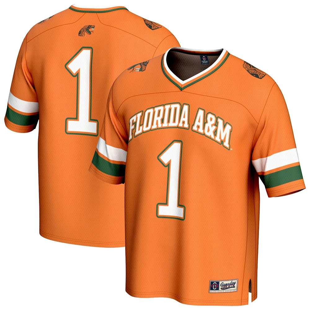 Unisex GameDay Greats #1 Orange Florida A&M Rattlers Collegiate Football Fashion Jersey