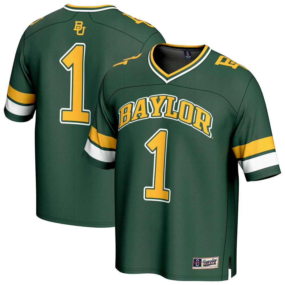 Unisex GameDay Greats #1 Green Baylor Bears Collegiate Football Fashion Jersey