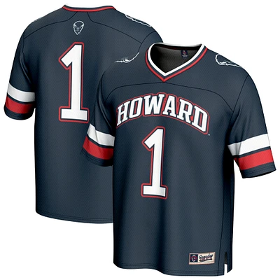 Youth GameDay Greats #1 Navy Howard Bison Collegiate Football Fashion Jersey