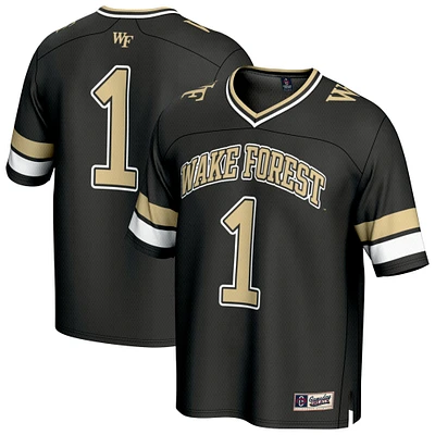 Youth GameDay Greats #1 Black Wake Forest Demon Deacons Collegiate Football Fashion Jersey
