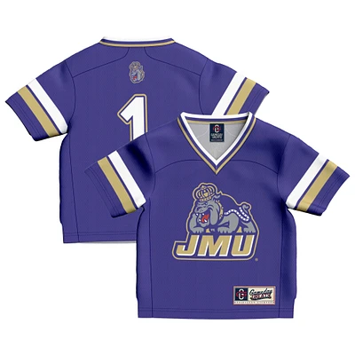 Toddler GameDay Greats #1 Purple James Madison Dukes Collegiate Football Fashion Jersey
