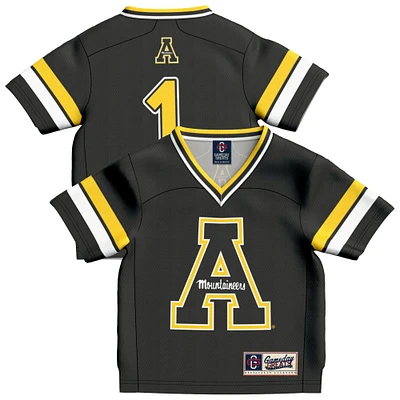 Toddler GameDay Greats #1 Black Appalachian State Mountaineers Collegiate Football Fashion Jersey