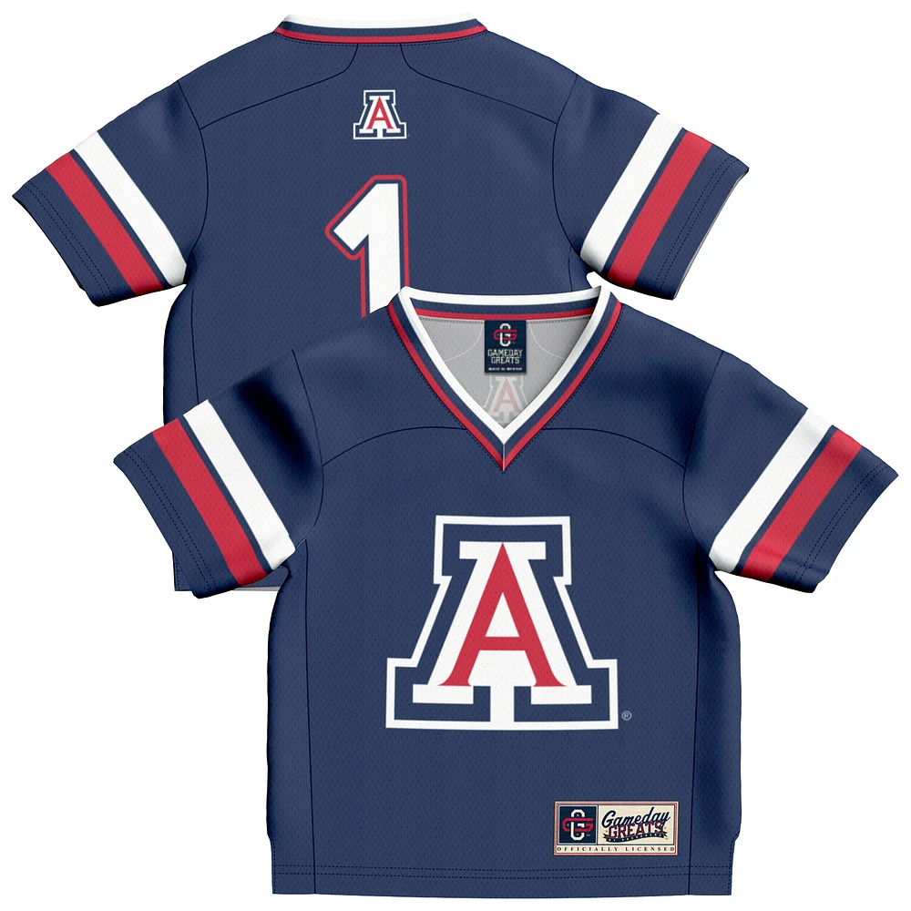 Toddler GameDay Greats #1 Navy Arizona Wildcats Collegiate Football Fashion Jersey