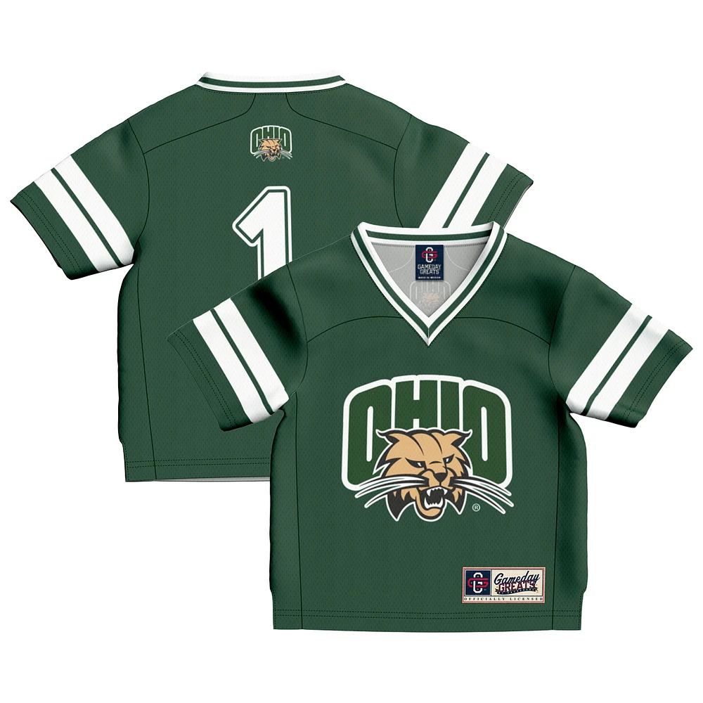 Toddler GameDay Greats #1 Green Ohio Bobcats Collegiate Football Fashion Jersey