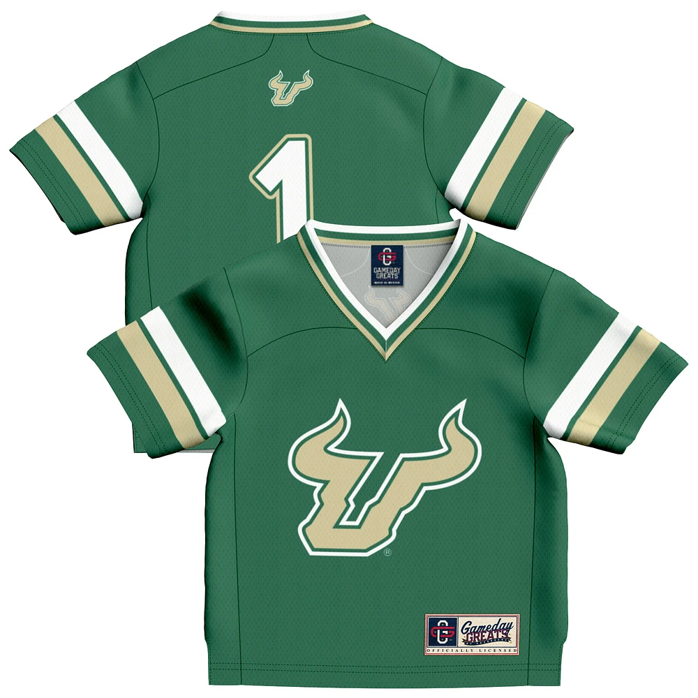 Toddler GameDay Greats #1 Green South Florida Bulls Collegiate Football Fashion Jersey